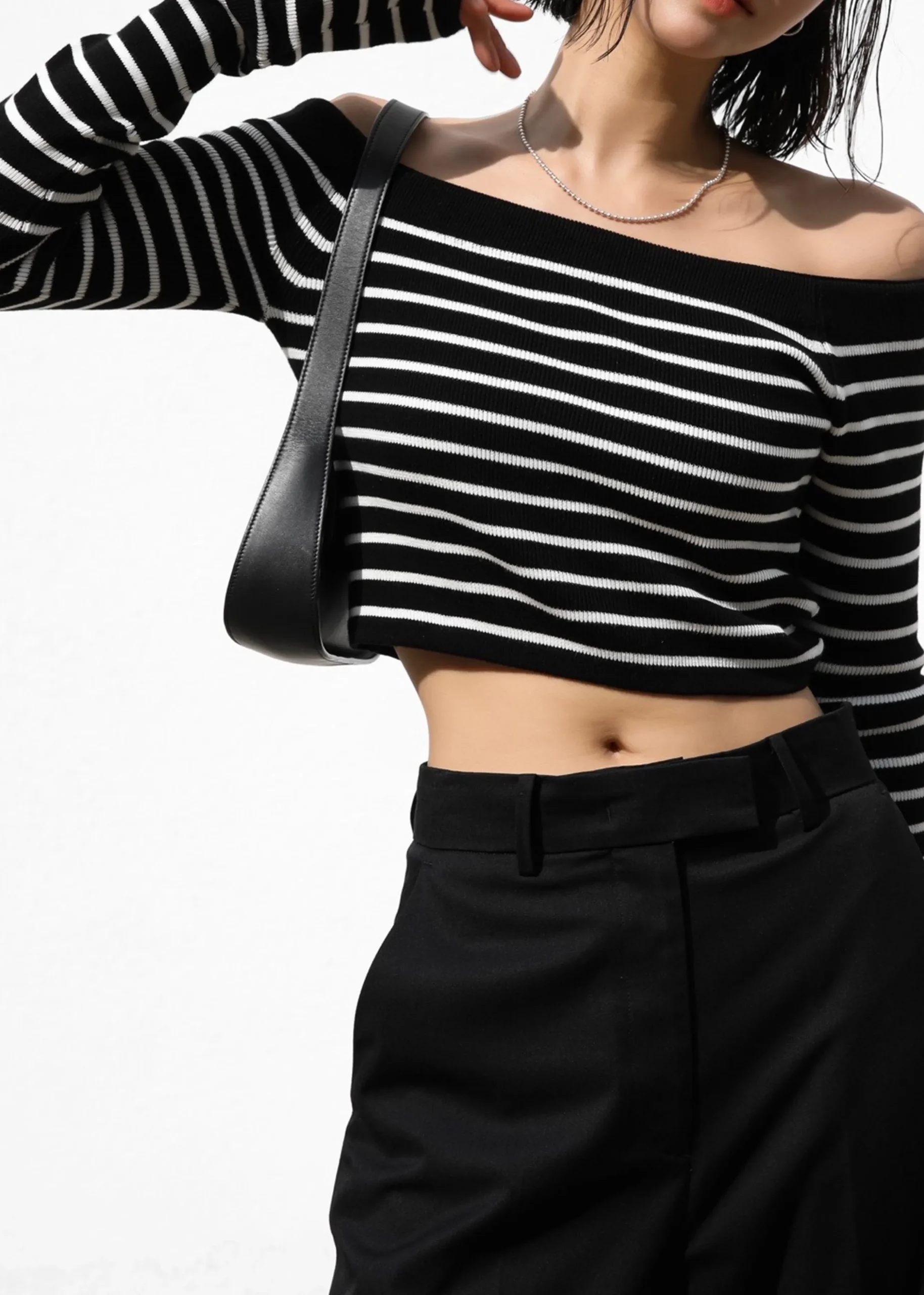 Coco Black Off Shoulder Sweater