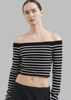 Coco Black Off Shoulder Sweater