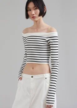 Coco White Off Shoulder Sweater