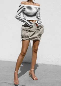 Coco White Off Shoulder Sweater