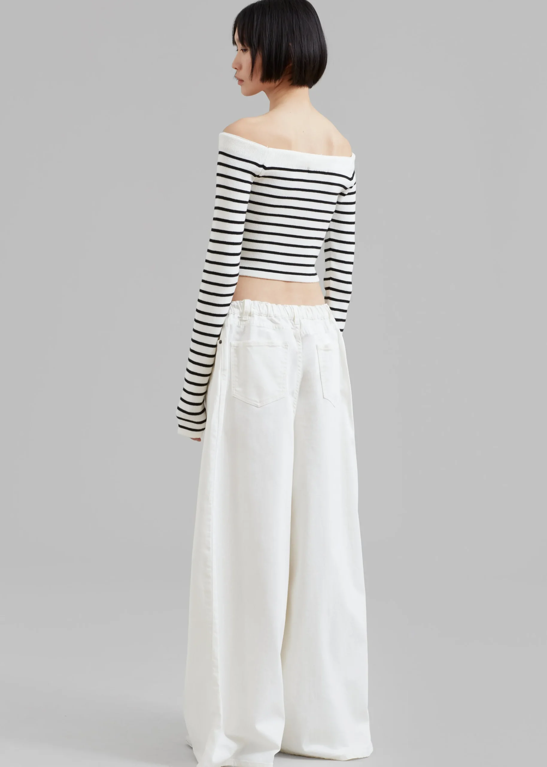 Coco White Off Shoulder Sweater