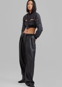 Coperni Cut-Out Cropped Bomber Jacket
