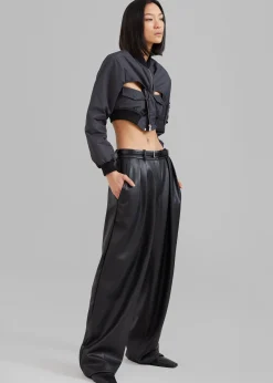 Coperni Cut-Out Cropped Bomber Jacket