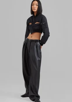 Coperni Cut-Out Cropped Bomber Jacket