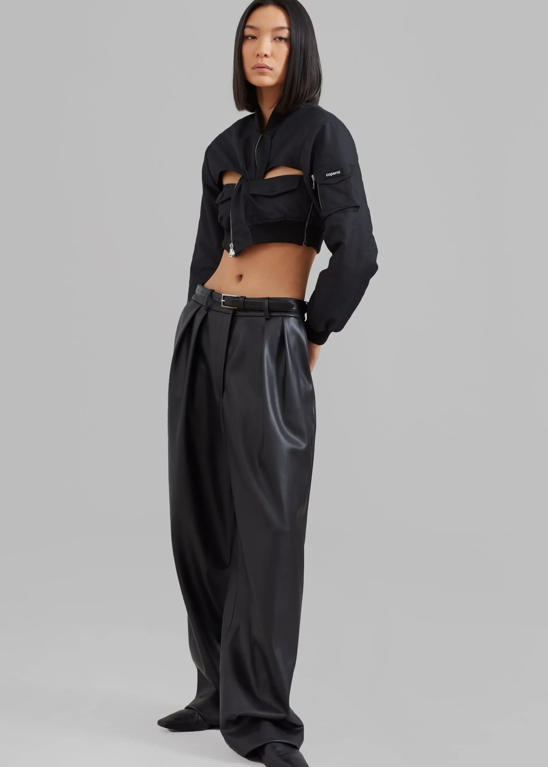 Coperni Cut-Out Cropped Bomber Jacket