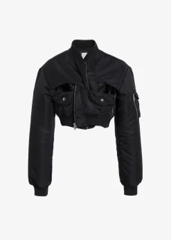Coperni Cut-Out Cropped Bomber Jacket