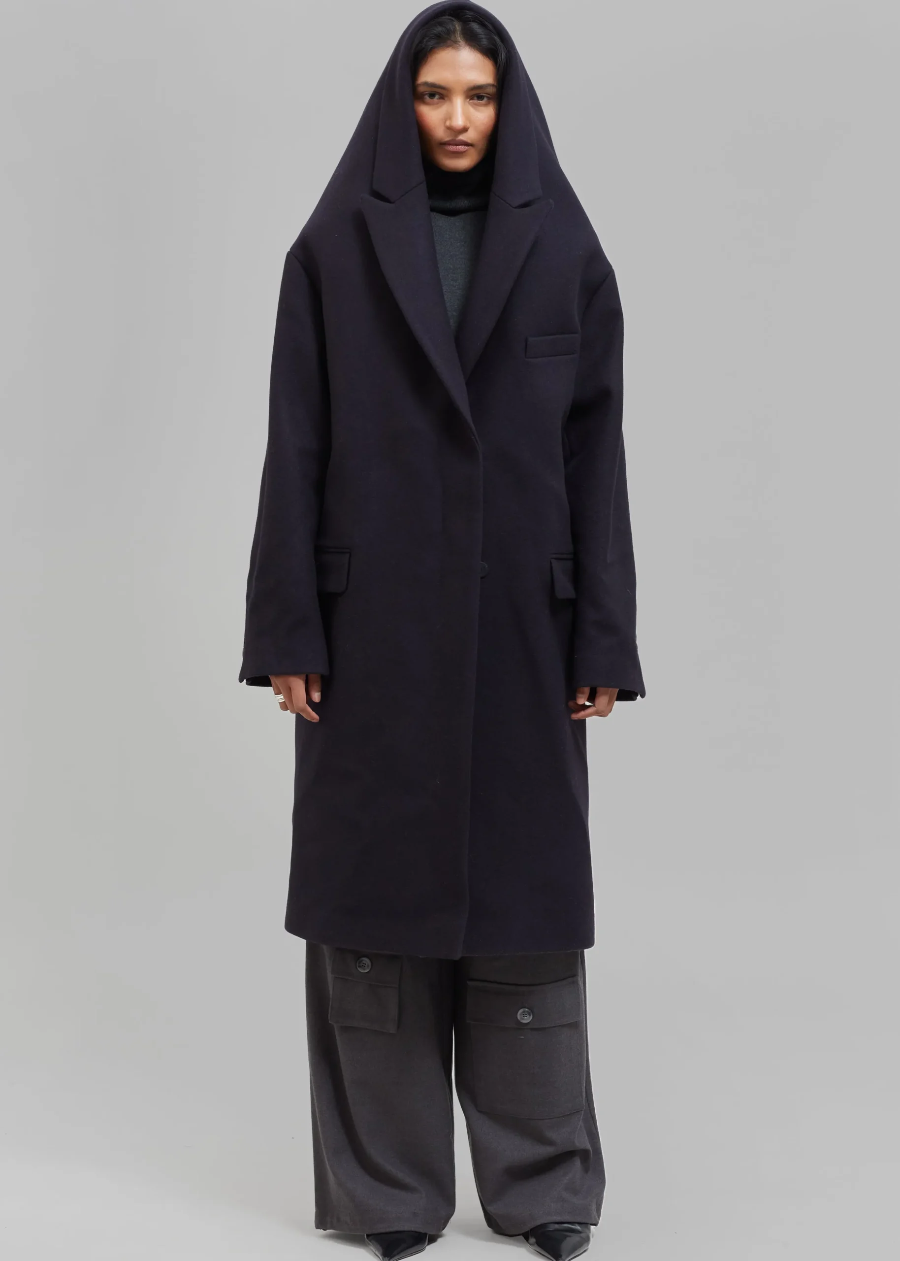 Coperni Hooded Double-Breasted Coat