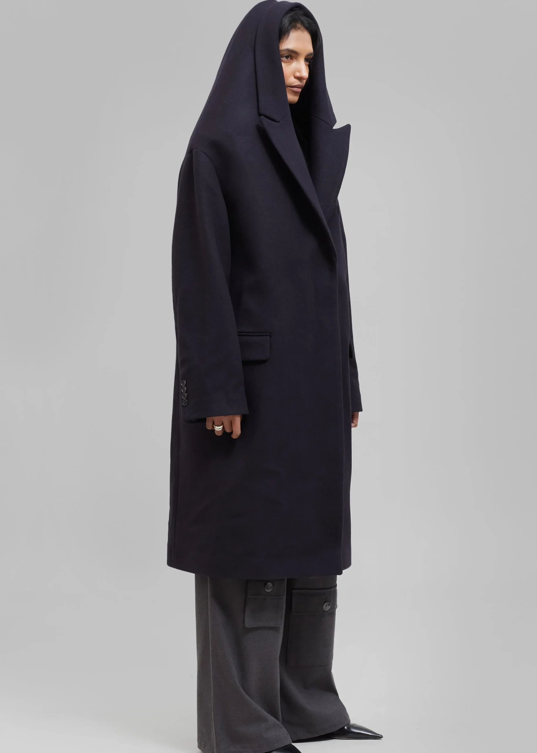 Coperni Hooded Double-Breasted Coat
