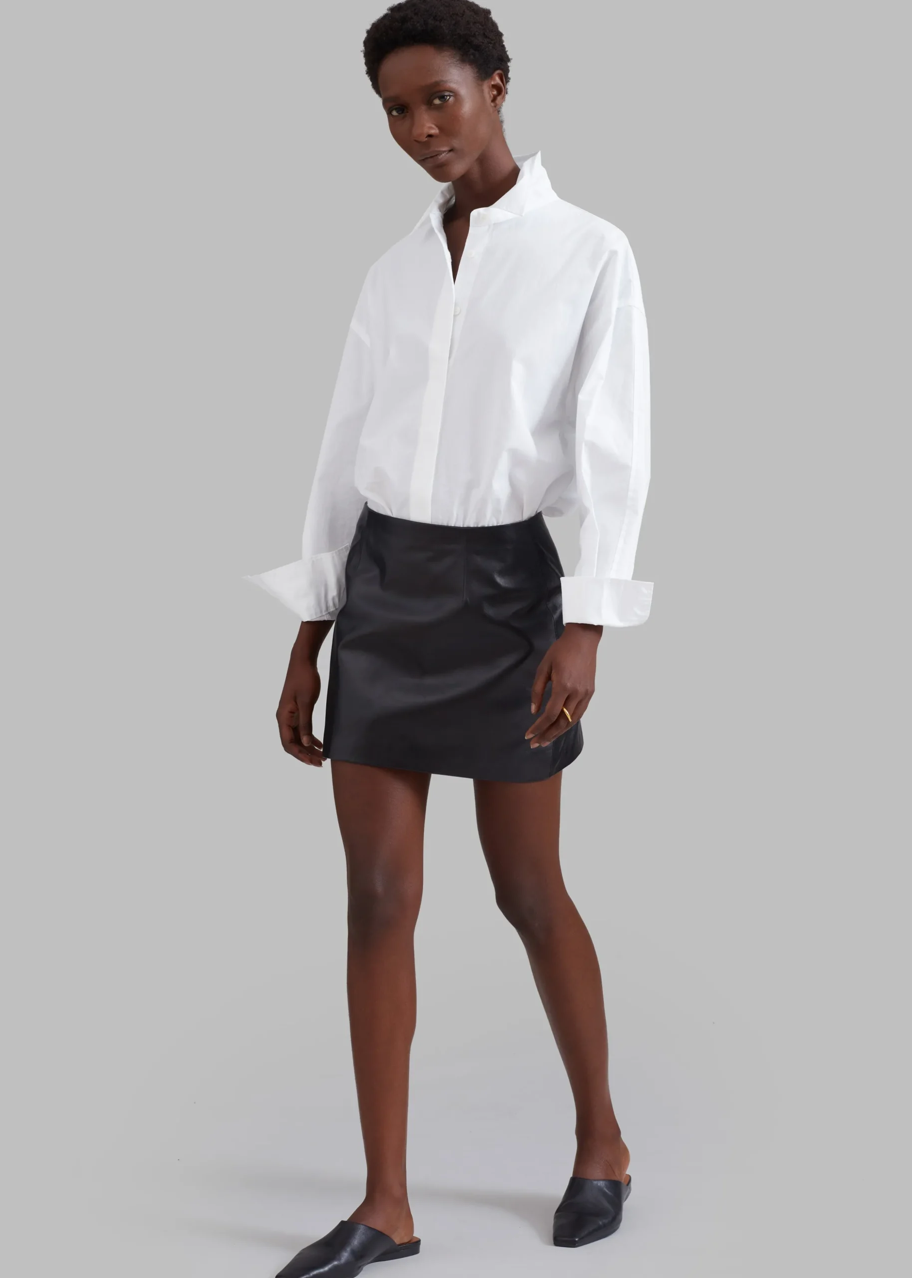 Derby Leather Mini Skirt