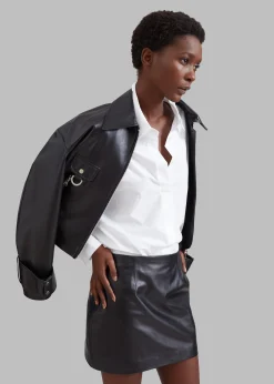 Derby Leather Mini Skirt