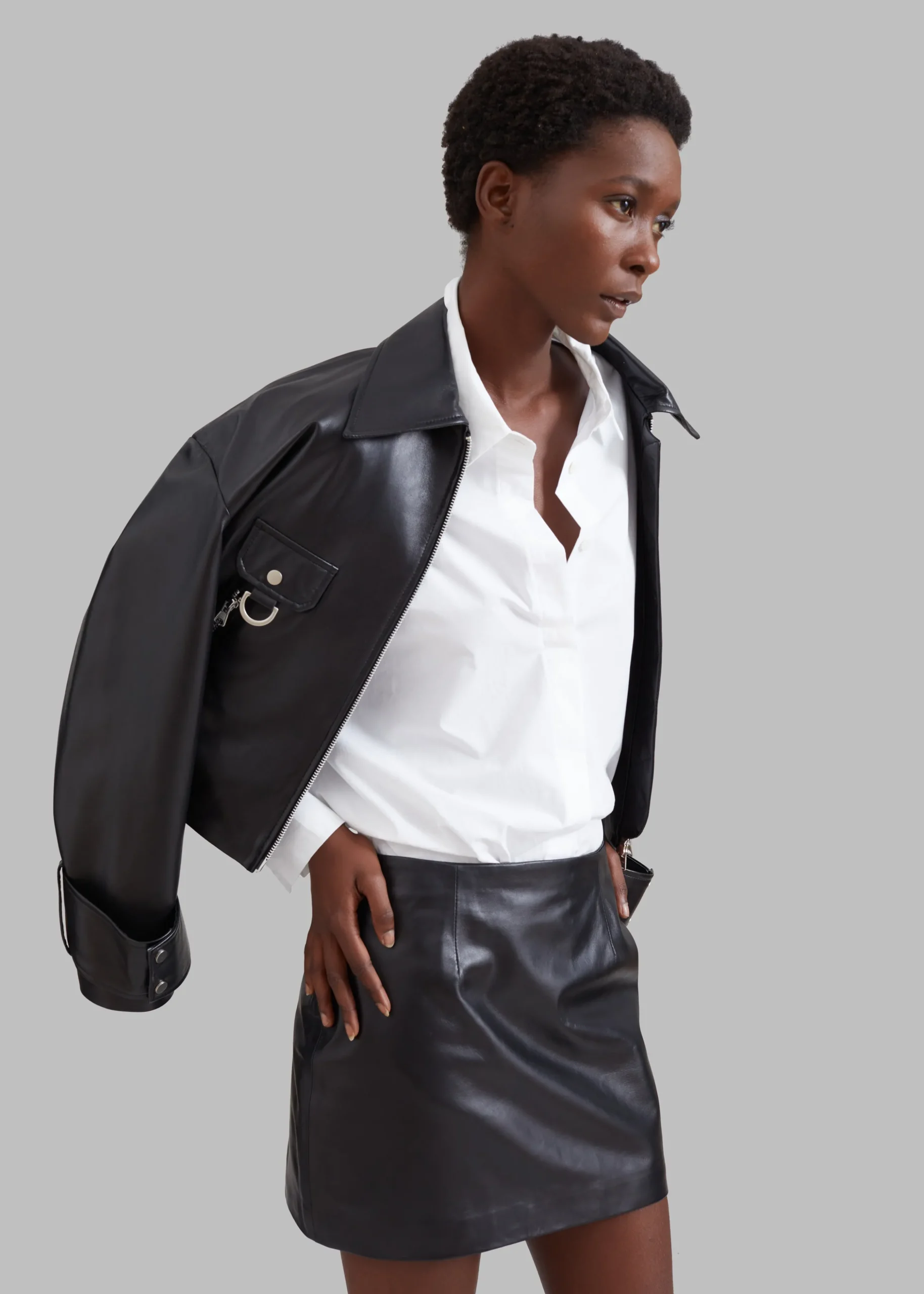 Derby Leather Mini Skirt
