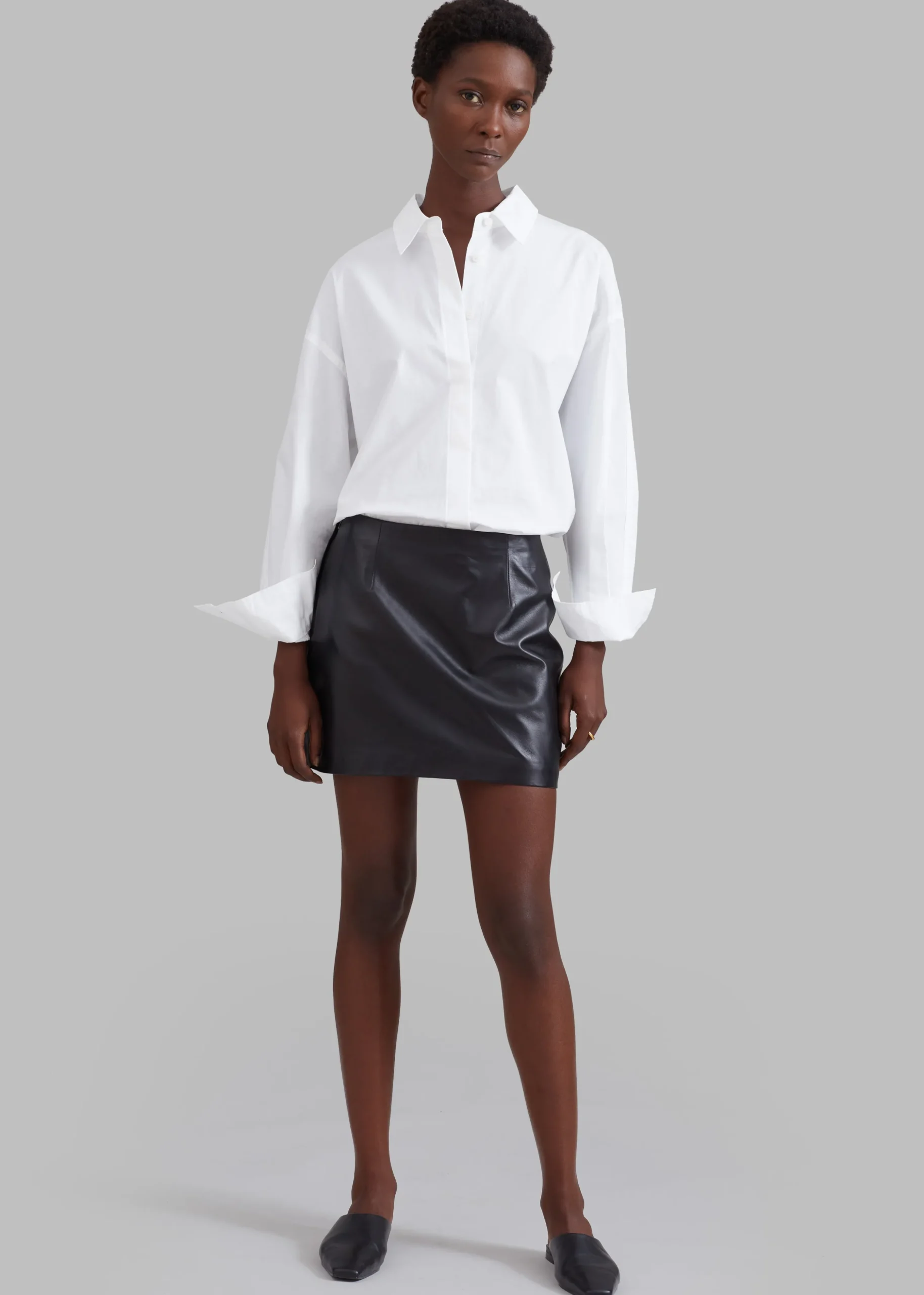 Derby Leather Mini Skirt