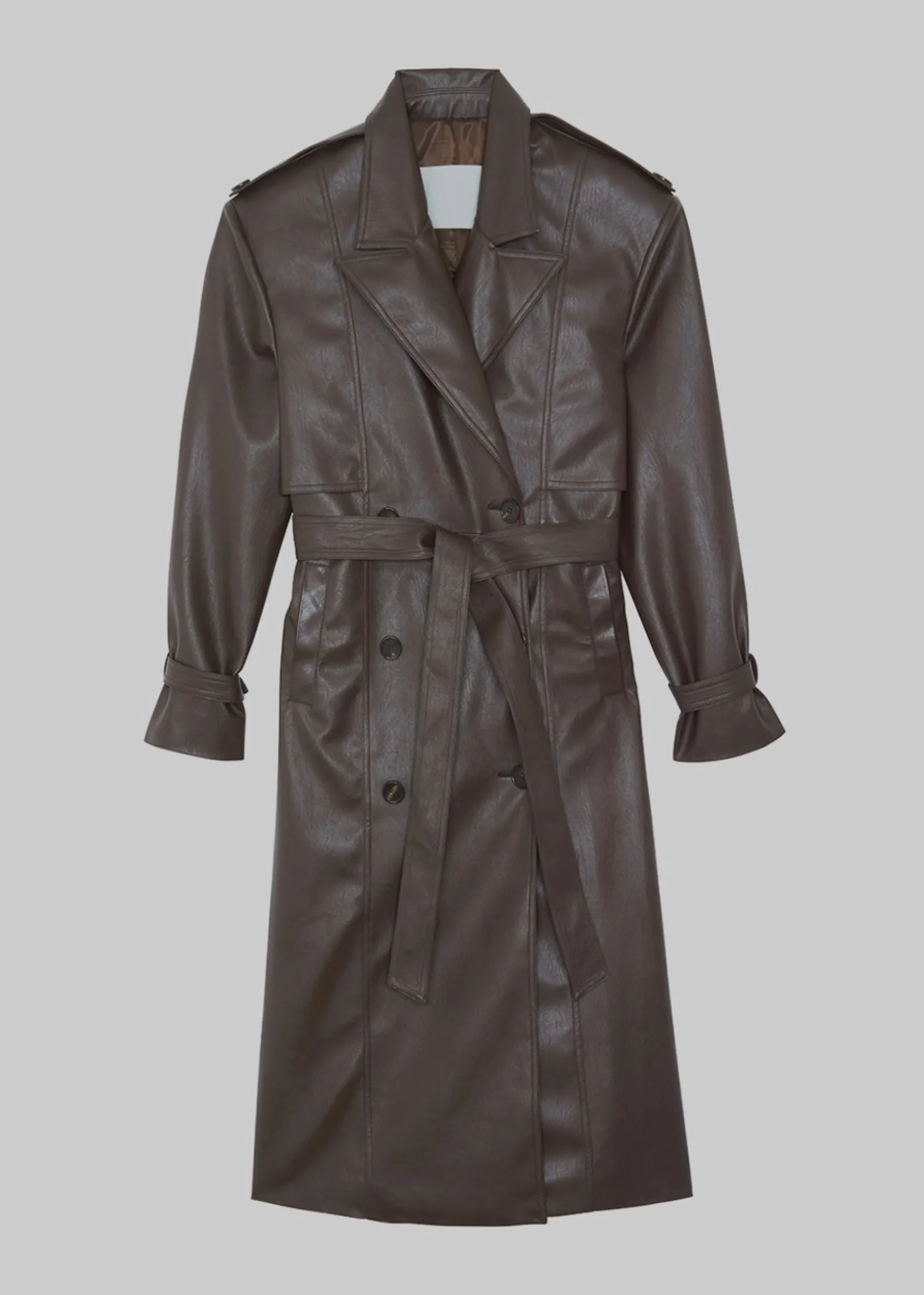 Diana Faux Leather Trench Coat