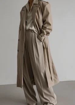 Diana Faux Leather Trench Coat