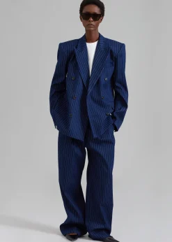Fargo Oversized Denim Padded Blazer