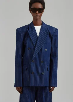 Fargo Oversized Denim Padded Blazer