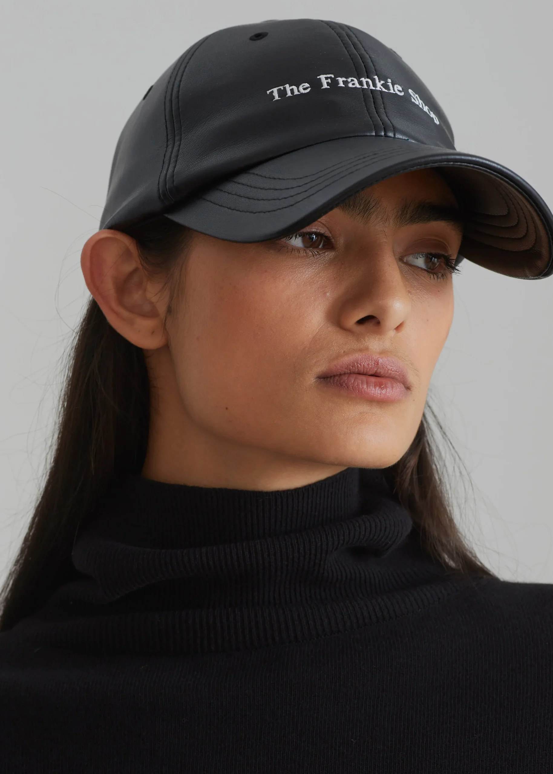 Frankie Faux Leather Baseball Cap