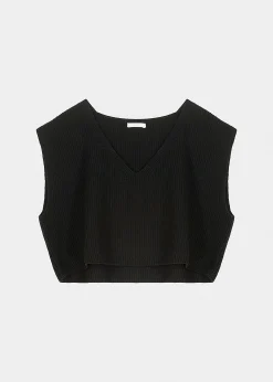 Fuji V-Neck Cropped Vest