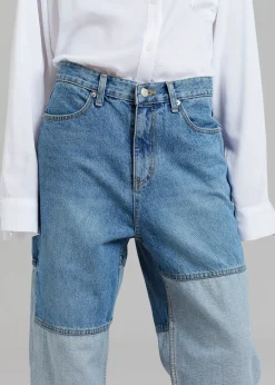 Gesina Patchwork Denim Pants