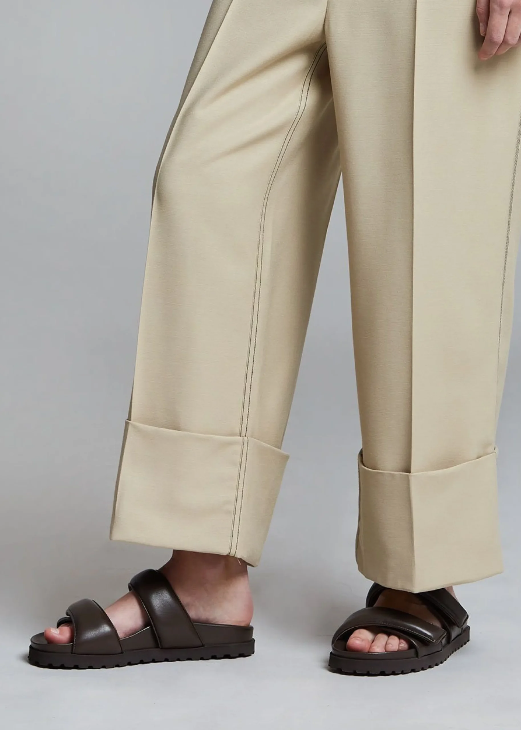 Gia X Pernille Leather Slide Sandals