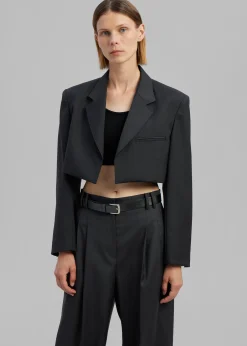 Glenn Cropped Crossover Blazer
