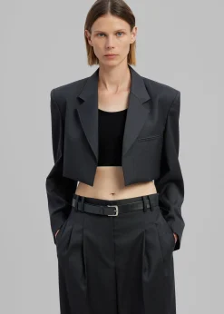 Glenn Cropped Crossover Blazer