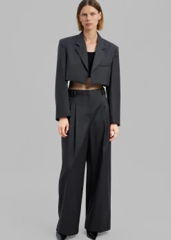 Glenn Cropped Crossover Blazer