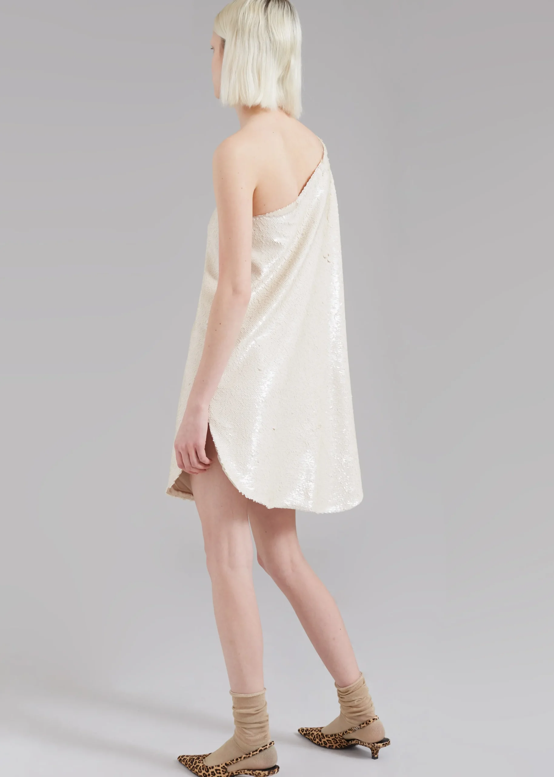 Gloria Sequins One Shoulder Dress