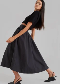 Grace Pleated Midi Skirt