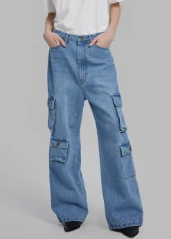 Hailey Denim Oversized Cargo Pants