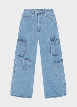 Hailey Denim Oversized Cargo Pants