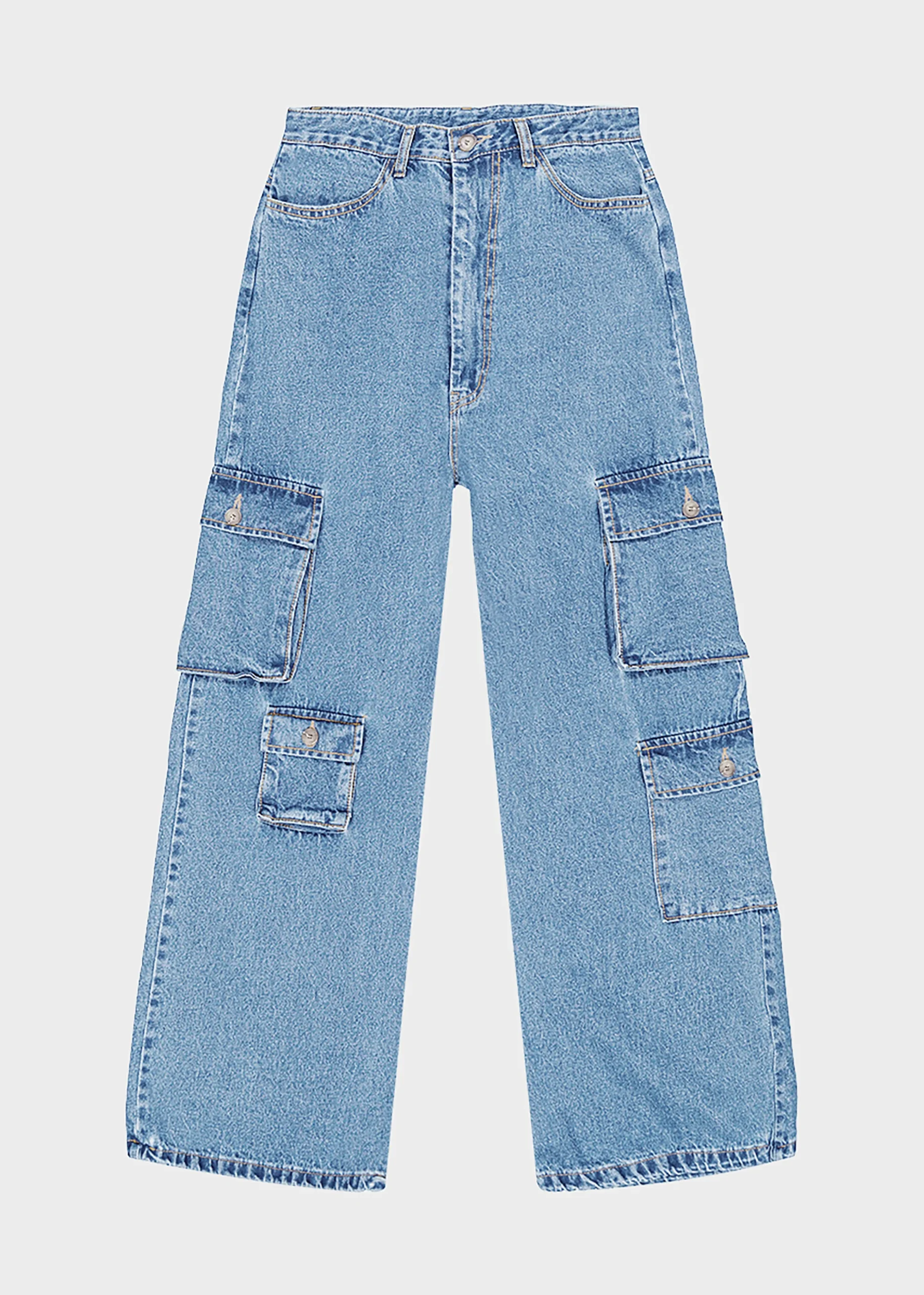 Hailey Denim Oversized Cargo Pants
