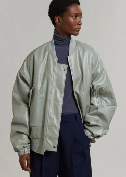 Hane Faux Leather Bomber