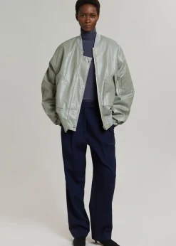 Hane Faux Leather Bomber
