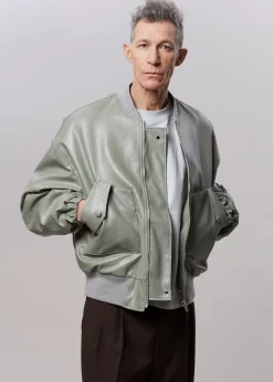 Hane Faux Leather Bomber