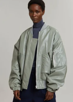 Hane Faux Leather Bomber