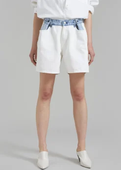 Hayla Contrast Denim Shorts