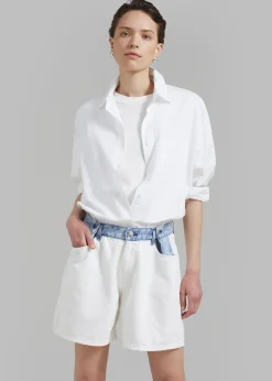 Hayla Contrast Denim Shorts