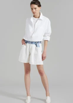 Hayla Contrast Denim Shorts