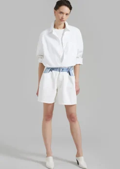 Hayla Contrast Denim Shorts