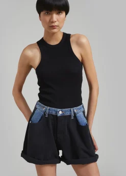 Hayla Contrast Denim Shorts