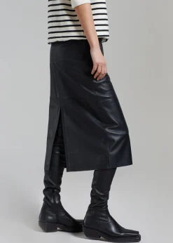 Heather Leather Pencil Skirt