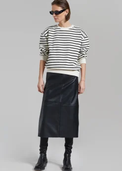 Heather Leather Pencil Skirt
