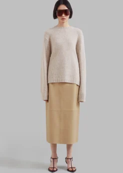Heather Leather Pencil Skirt