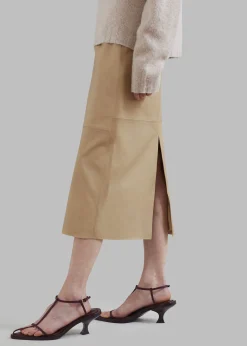 Heather Leather Pencil Skirt