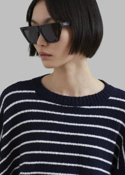 Iona Boatneck Navy Sweater
