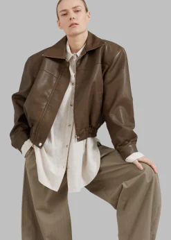 Jaden Faux Leather Bomber