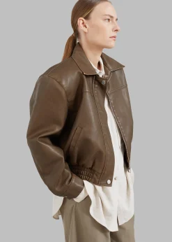 Jaden Faux Leather Bomber