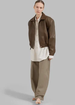 Jaden Faux Leather Bomber