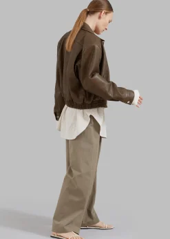 Jaden Faux Leather Bomber